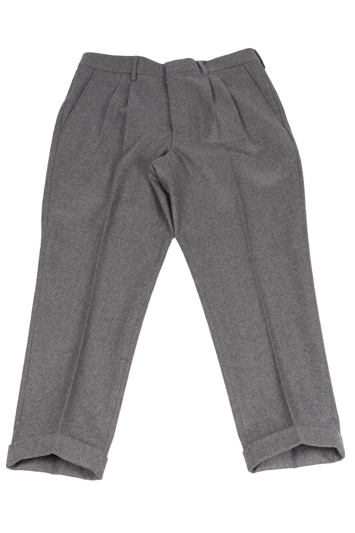 AMI PARIS GREY MEN'S WOOL STRAIGHT LEG PANTS FR 38 UK/US WAIST 30