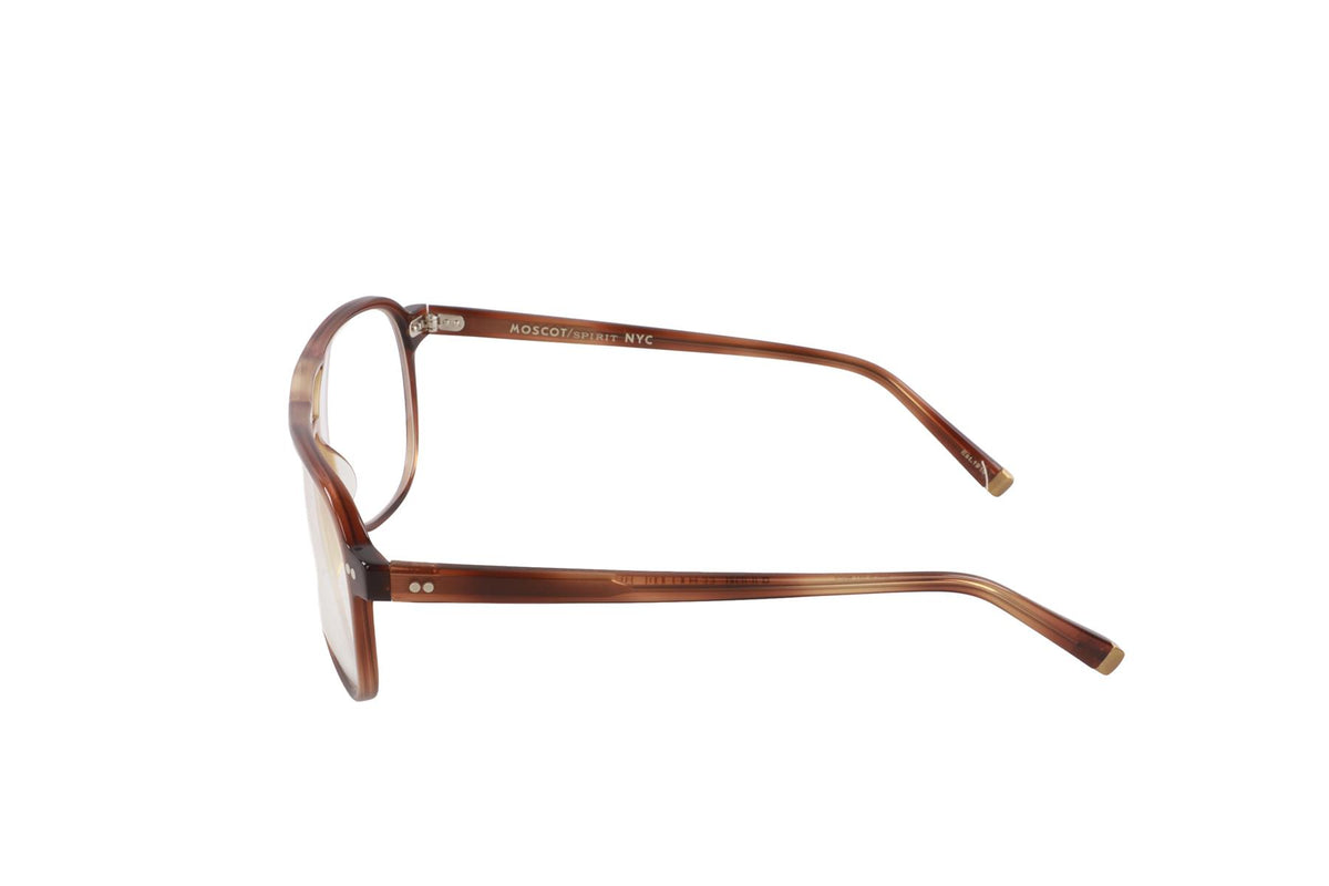 MOSCOT BROWN PILOT STYLE ACETATE GLASSES