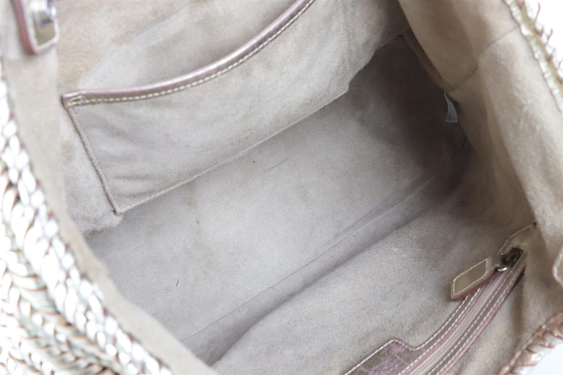 ANYA HINDMARCH GOLD LEATHER TOTE BAG