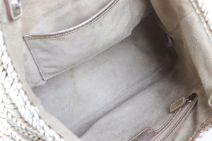 ANYA HINDMARCH GOLD LEATHER TOTE BAG