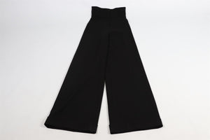 RACIL BLACK WOOL WIDE LEG PANTS FR 34 UK 6