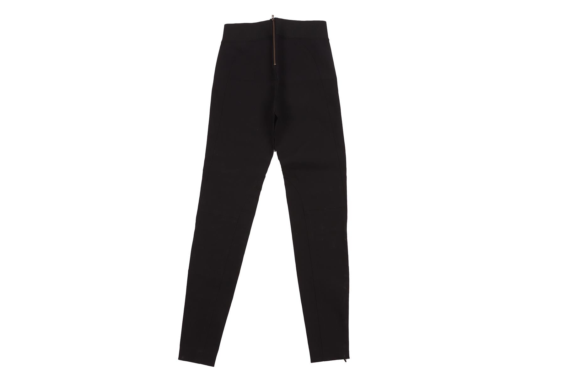 STELLA MCCARTNEY BLACK COTTON SKINNY PANTS W26 UK 8