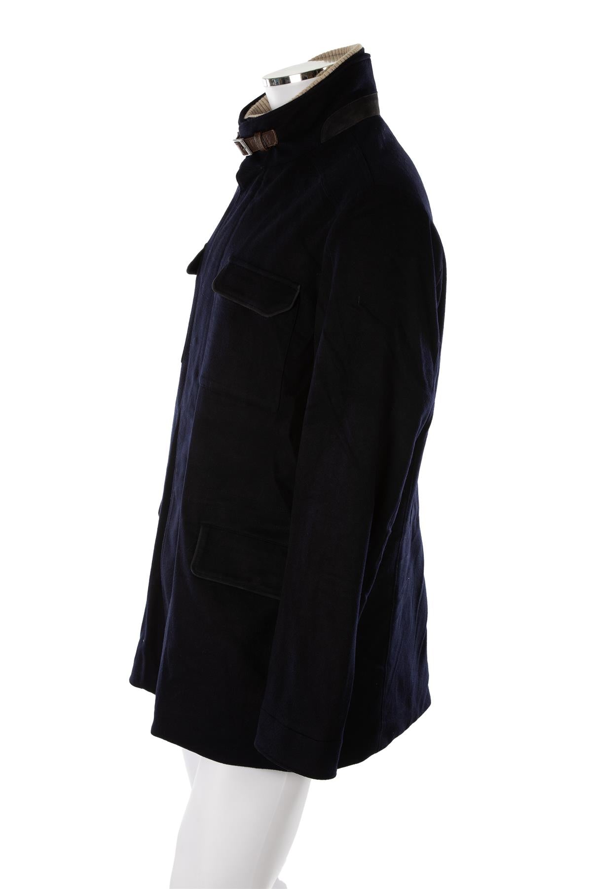 LORO PIANA NAVY MEN'S NEW TRAVELLER CASHMERE JACKET IT 54