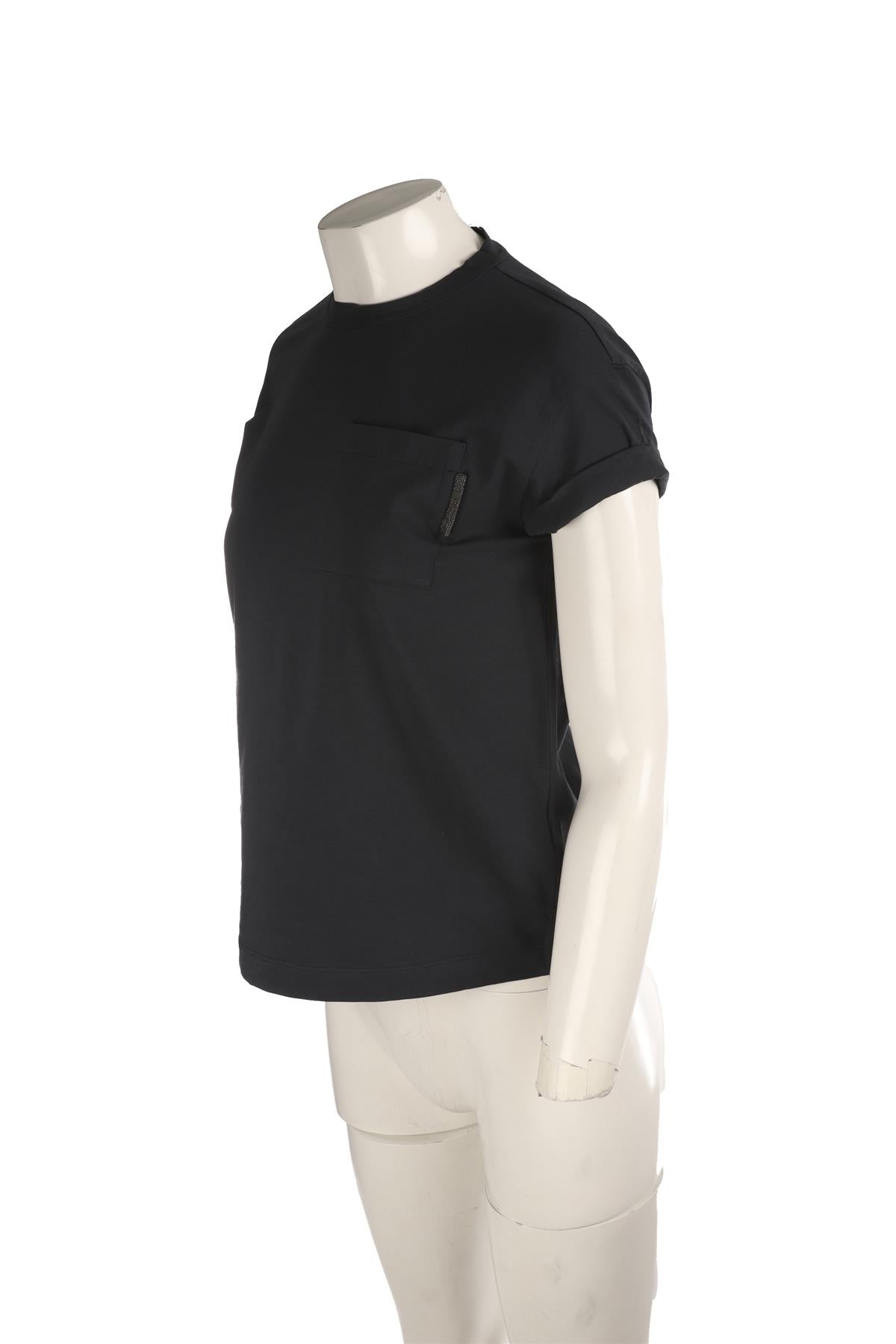 BRUNELLO CUCINELLI GREY COTTON T-SHIRT SMALL