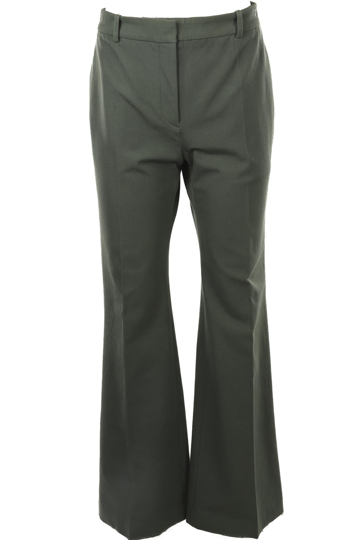 JOSEPH GREEN COTTON WIDE LEG PANTS FR 44 UK 16