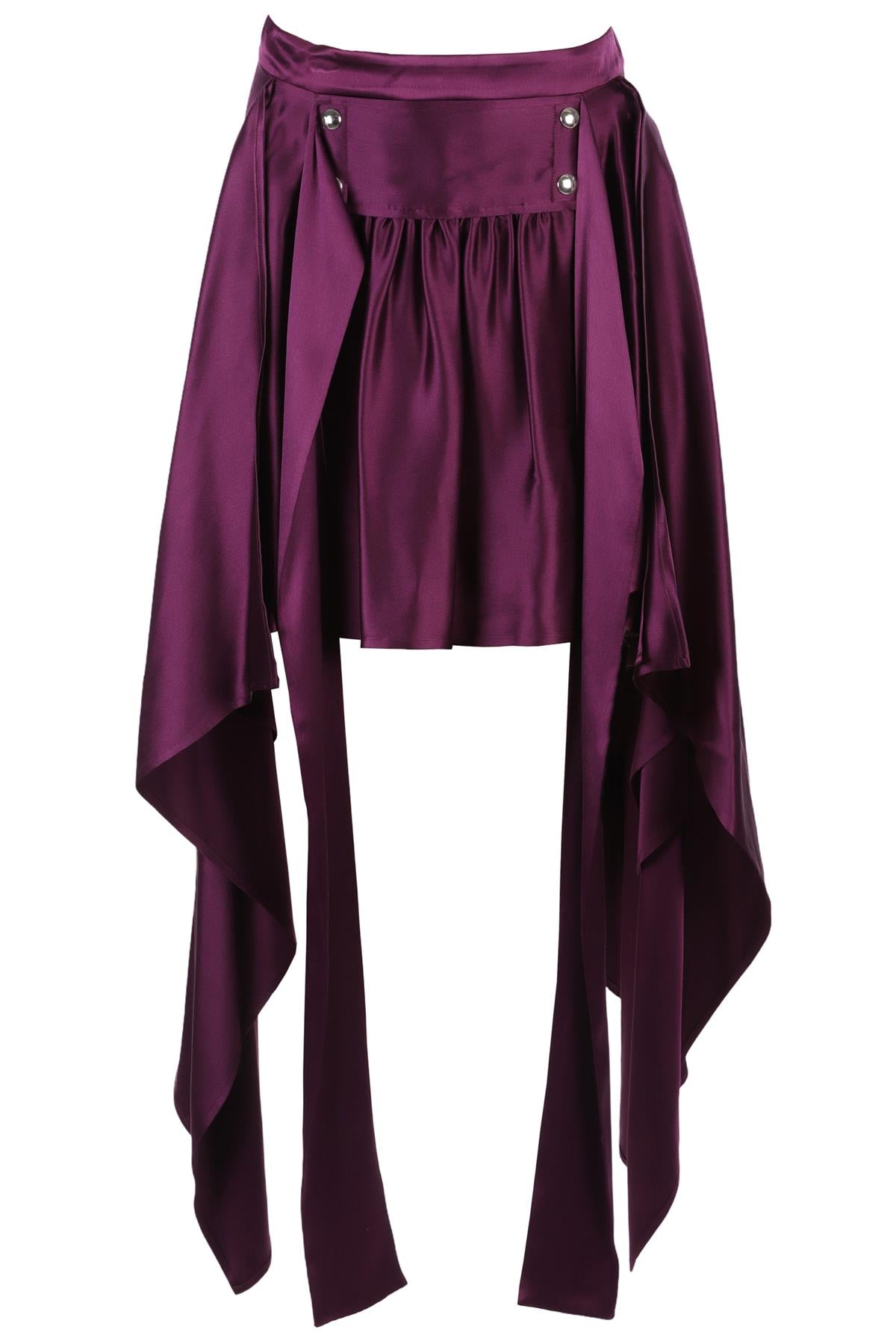 SIES MARJAN PURPLE SILK MIDI SKIRT US 4 UK 8