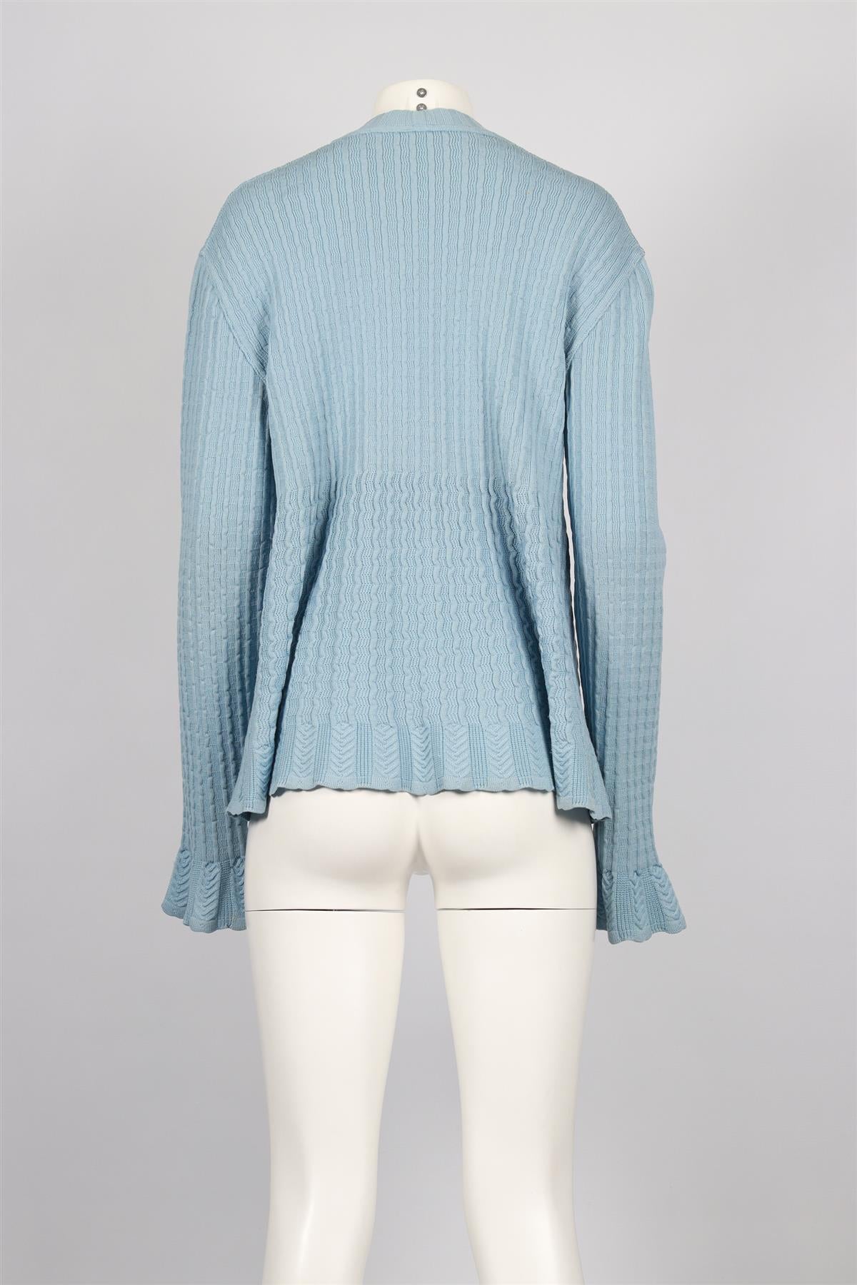 ALAÏA BLUE 1990 WOOL CARDIGAN SMALL