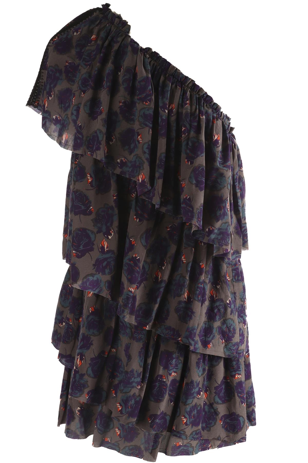 ZADIG & VOLTAIRE PURPLE SILK MINI DRESS SMALL