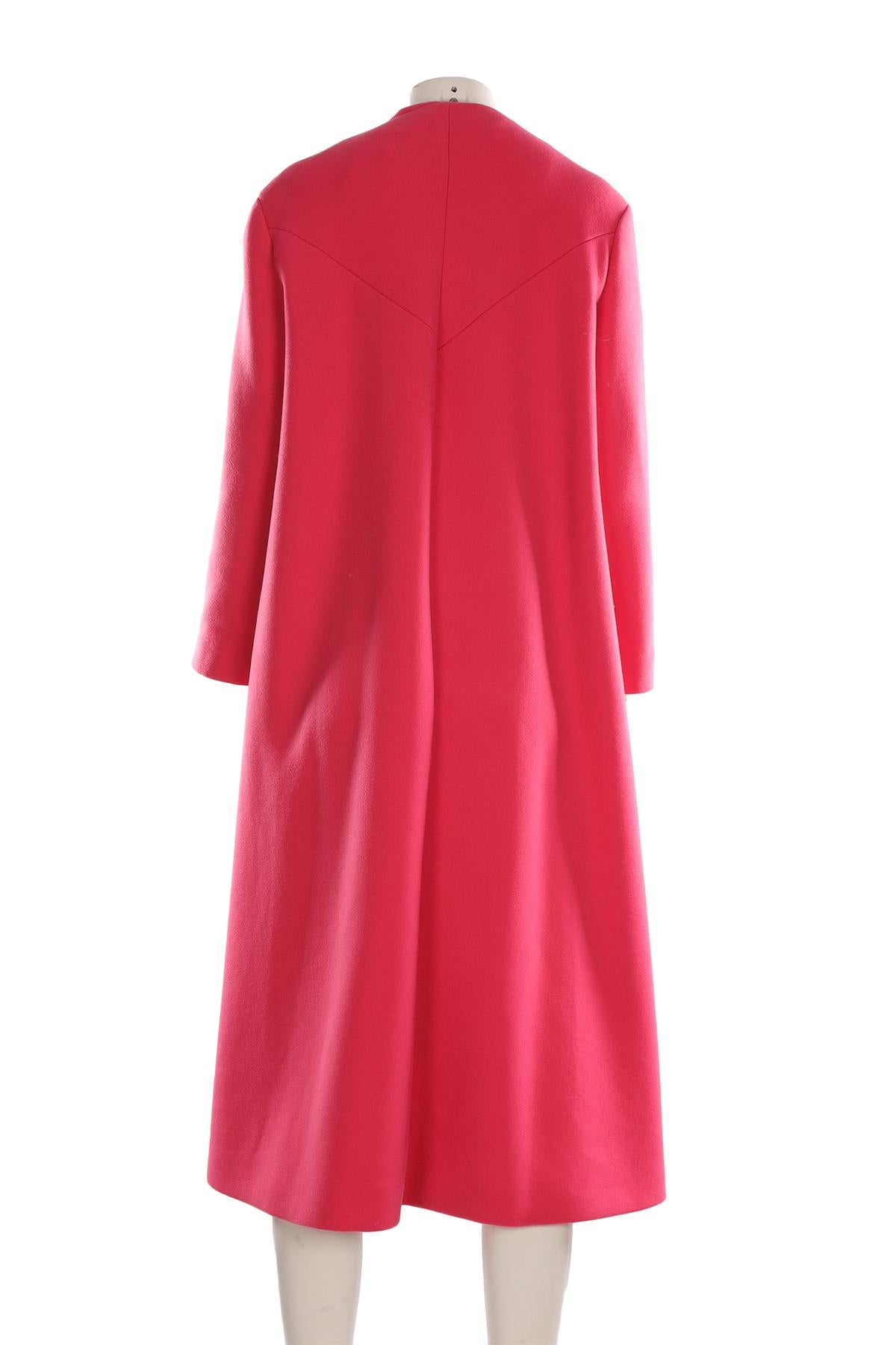 GUCCI PINK WOOL COAT IT 44 UK 12