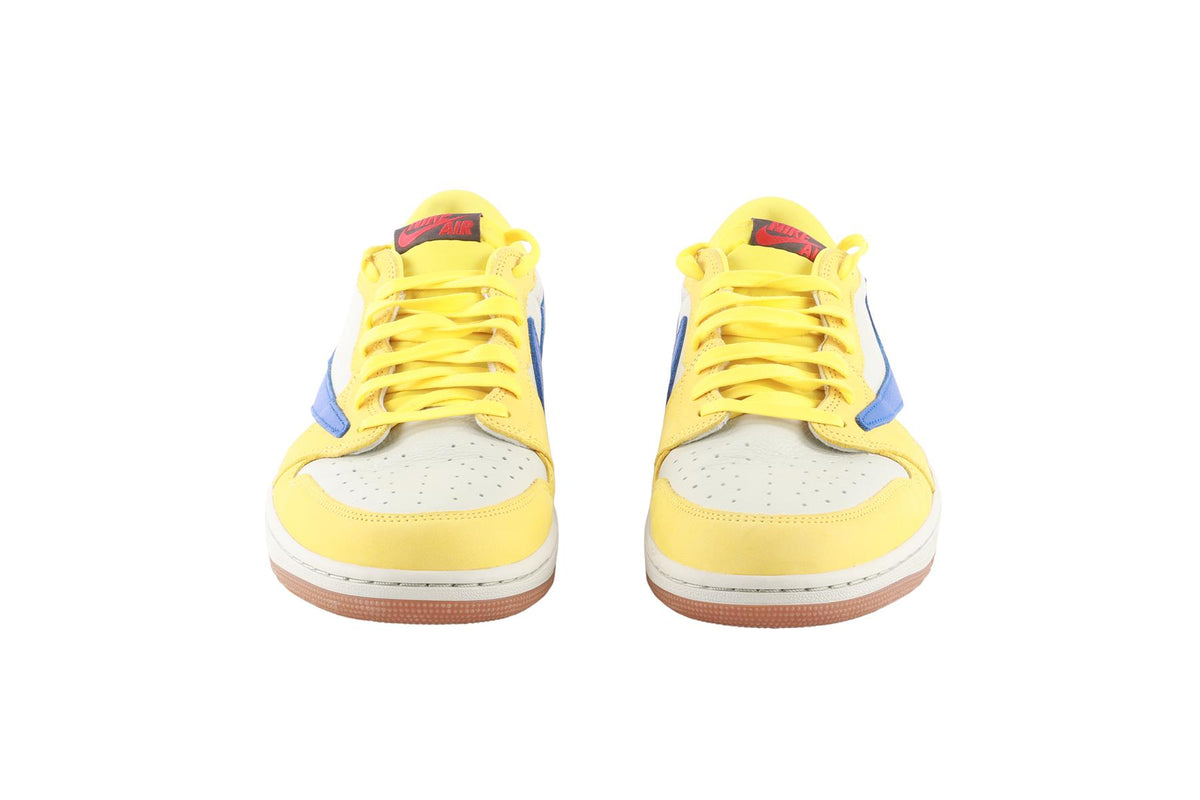 NIKE + TRAVIS SCOTT YELLOW MEN'S AIR JORDAN 1 CANARY/RACER BLUE SNEAKERS EU 47.5 UK 12 US 14.5