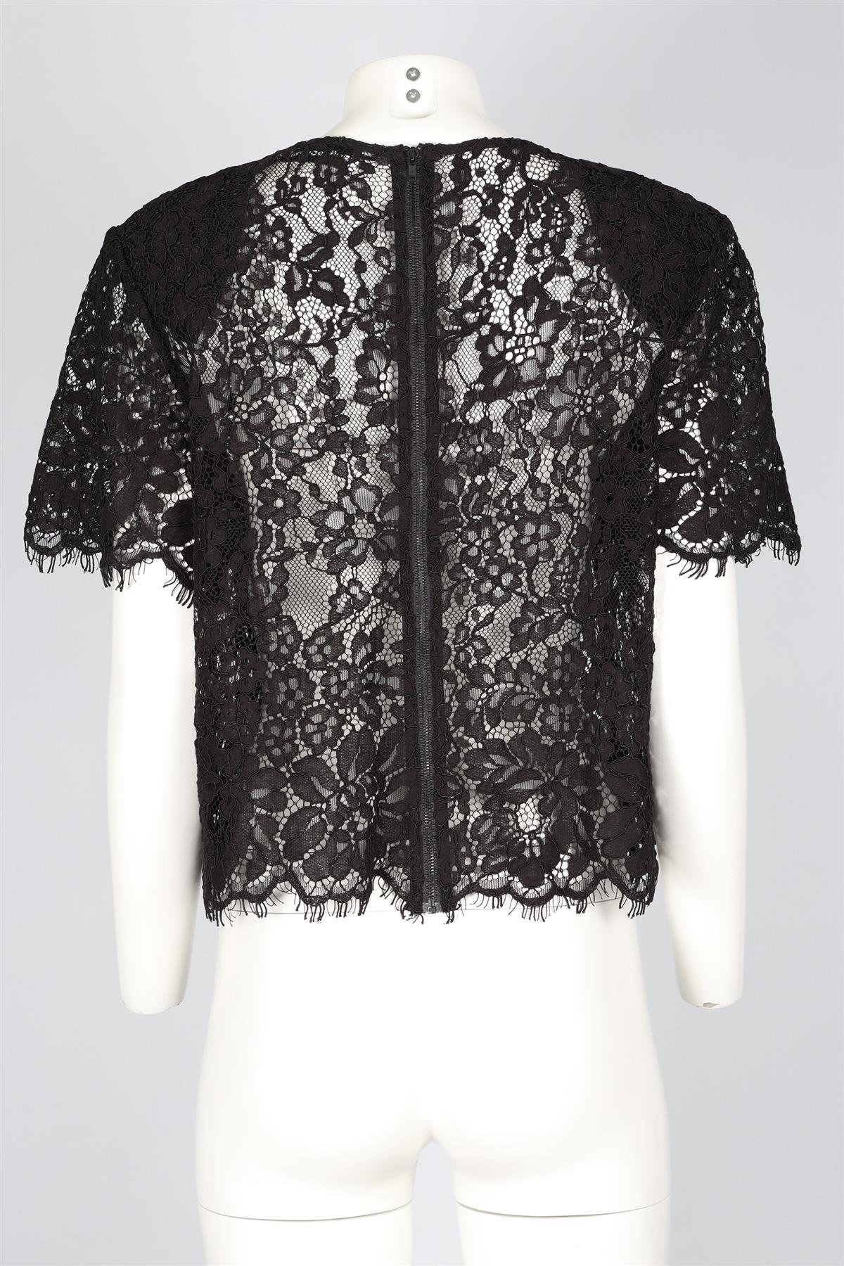 SELF-PORTRAIT BLACK LACE TOP UK 12