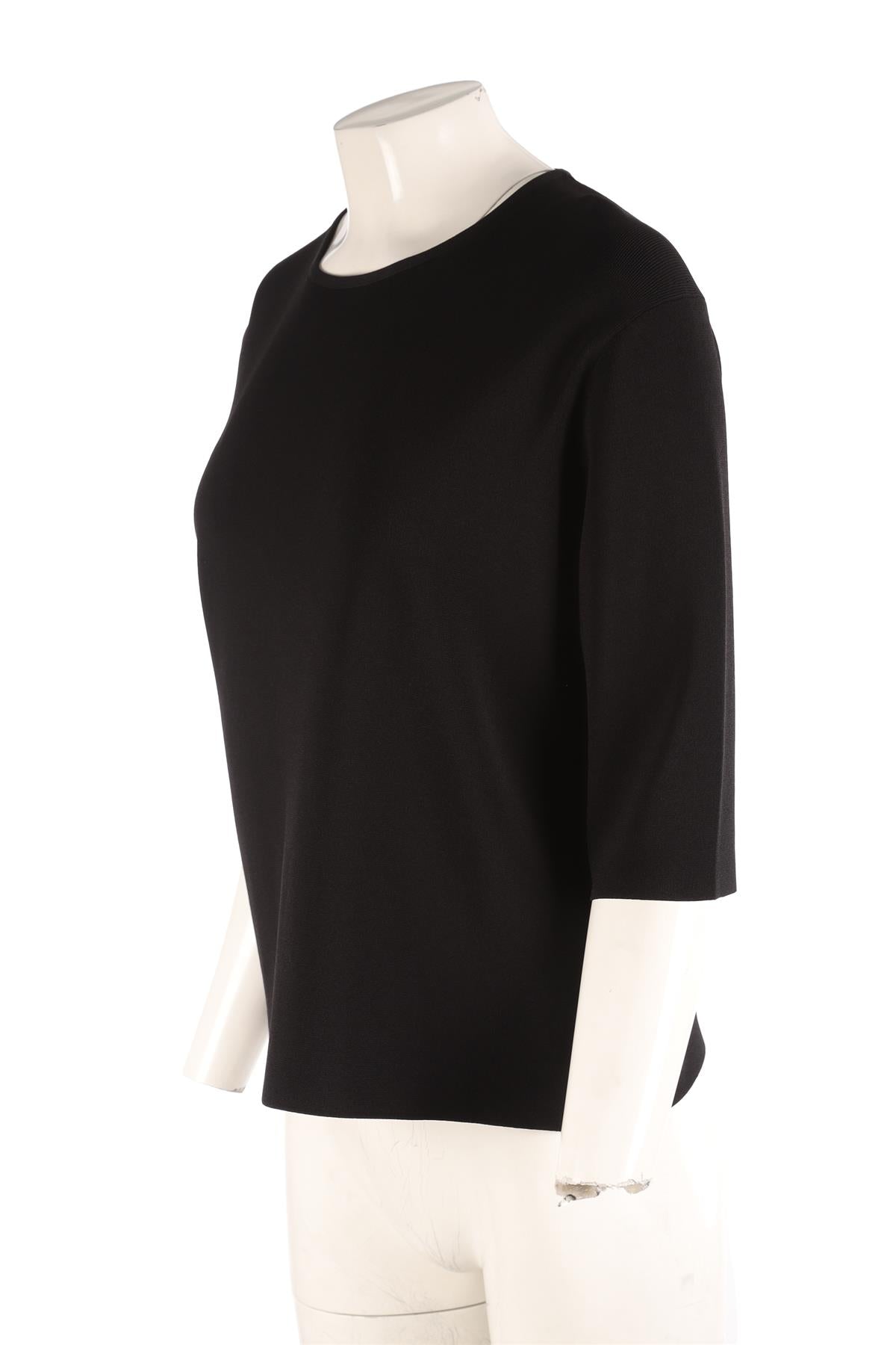 CELINE BLACK KNIT TOP MEDIUM