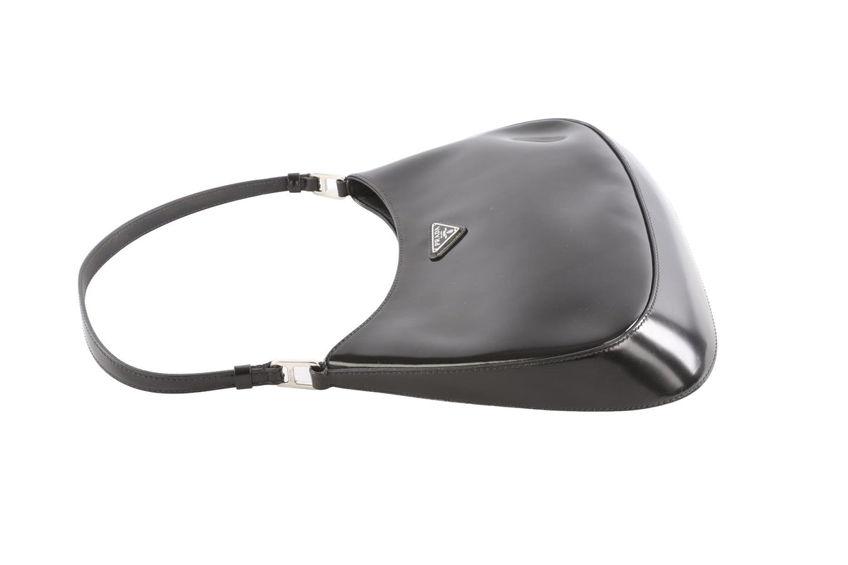 PRADA BLACK CLEO LEATHER SHOULDER BAG