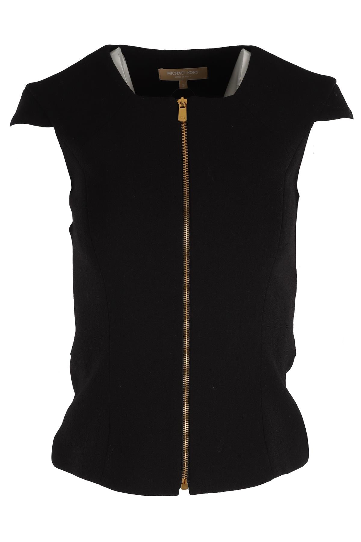 MICHAEL KORS BLACK CREPE TOP US 2 UK 6