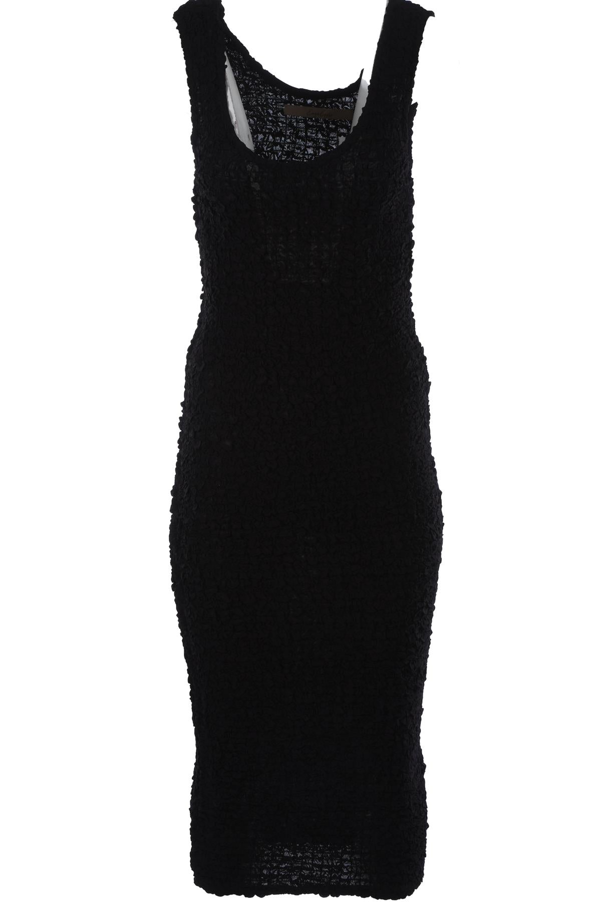 Black Crepe Midi Dress