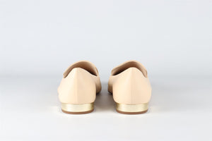 AQUAZZURA CREAM LEATHER LOAFERS EU 39.5 UK 6.5 US 9.5