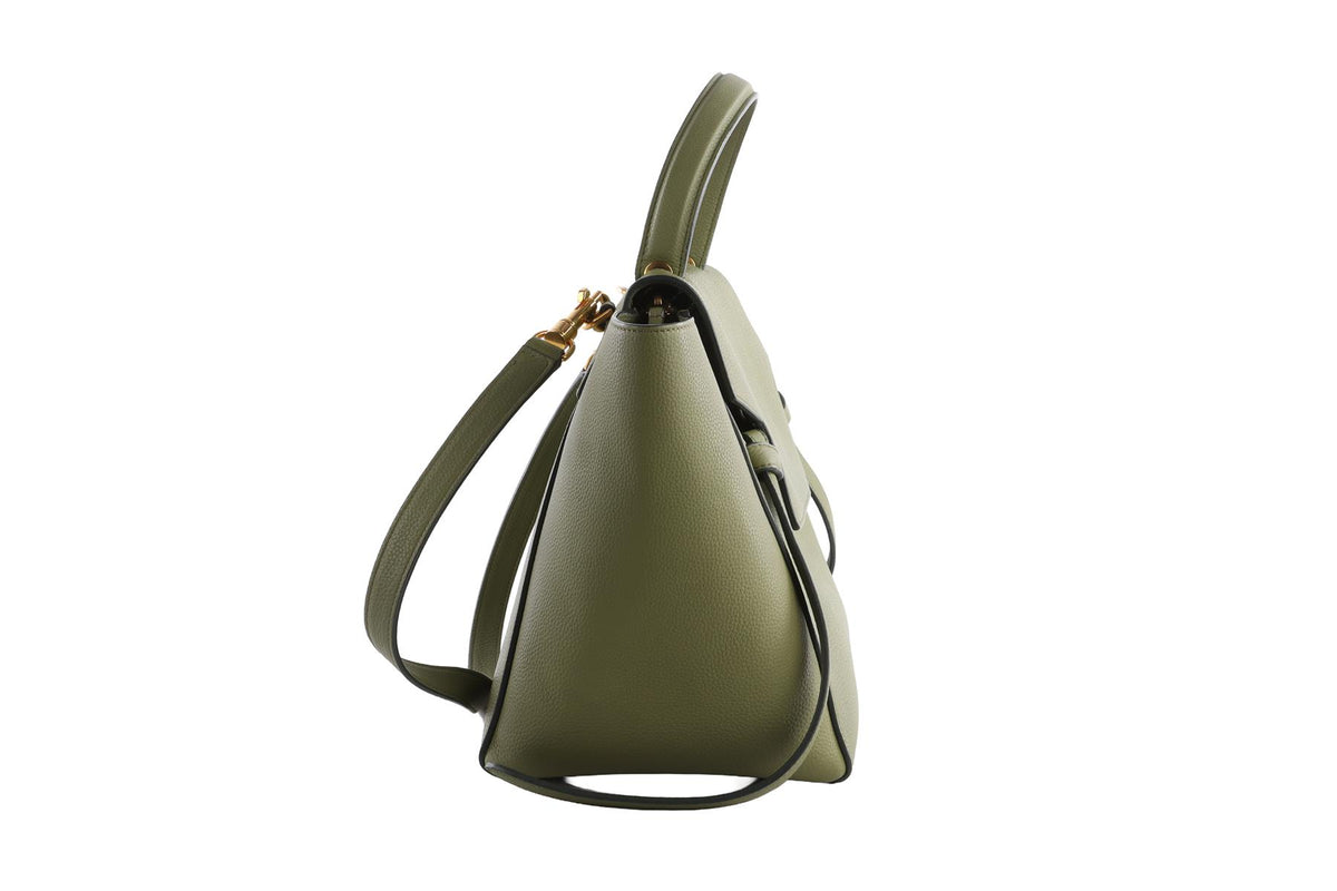 CELINE GREEN MICRO BELT LEATHER TOTE BAG