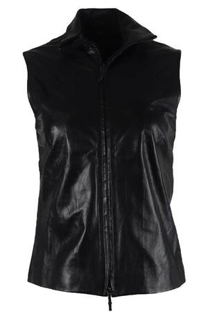 BURBERRY LEATHER GILET UK 10