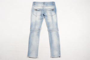 BALMAIN BLUE LOW RISE SKINNY JEANS FR 34 UK 6