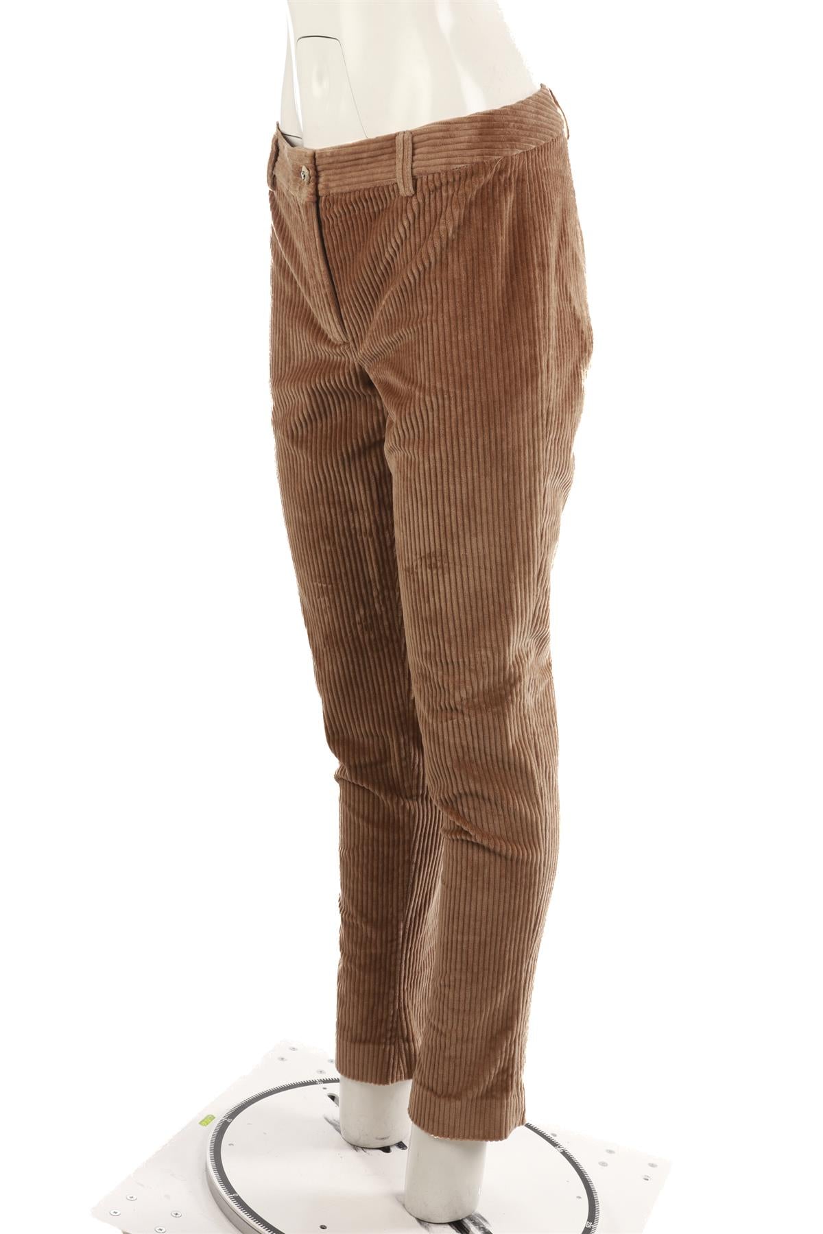 DOLCE & GABBANA BROWN CORDUROY TAPERED PANTS IT 42 UK 10