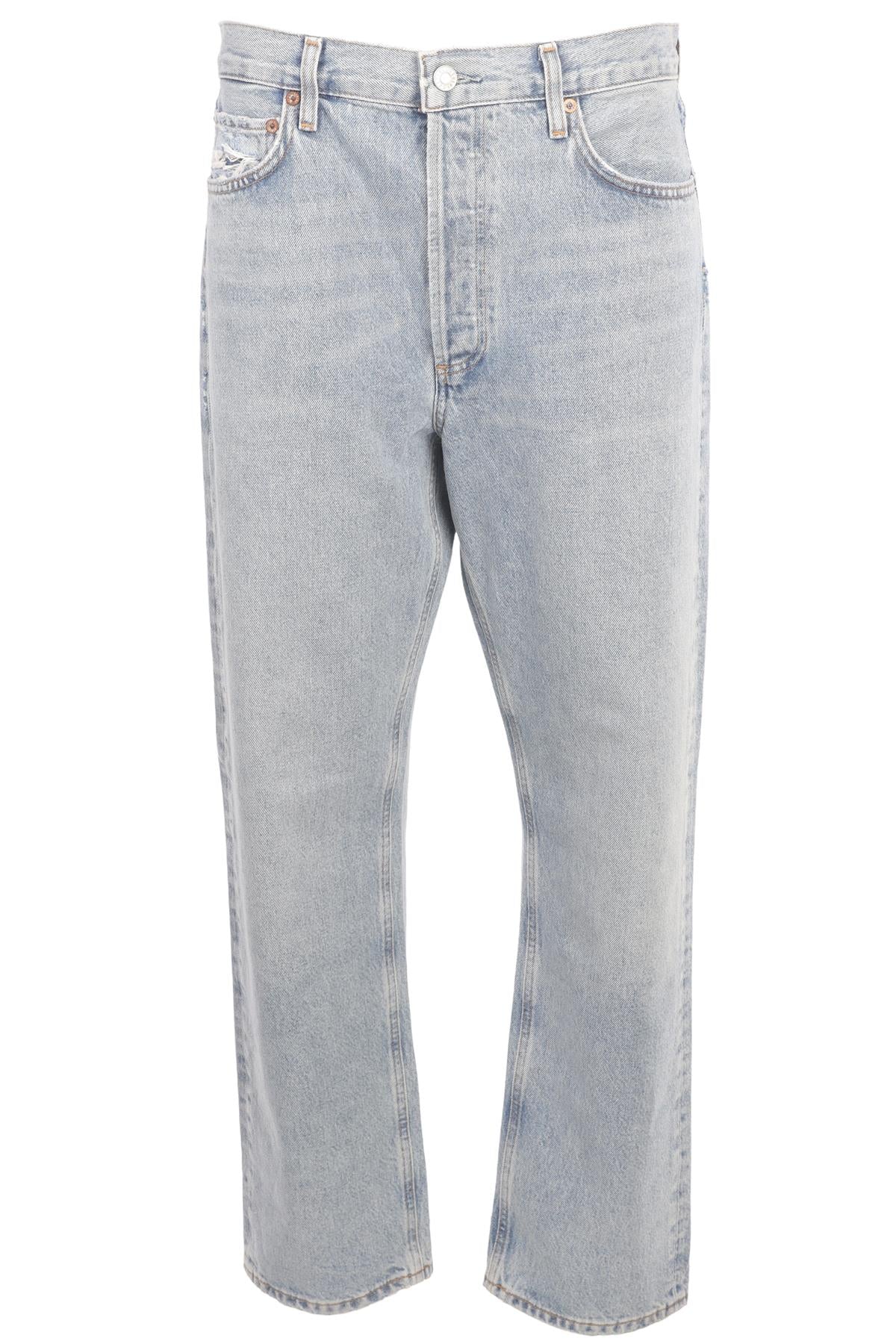 AGOLDE BLUE HIGH RISE STRAIGHT LEG JEANS W29 UK 10-12