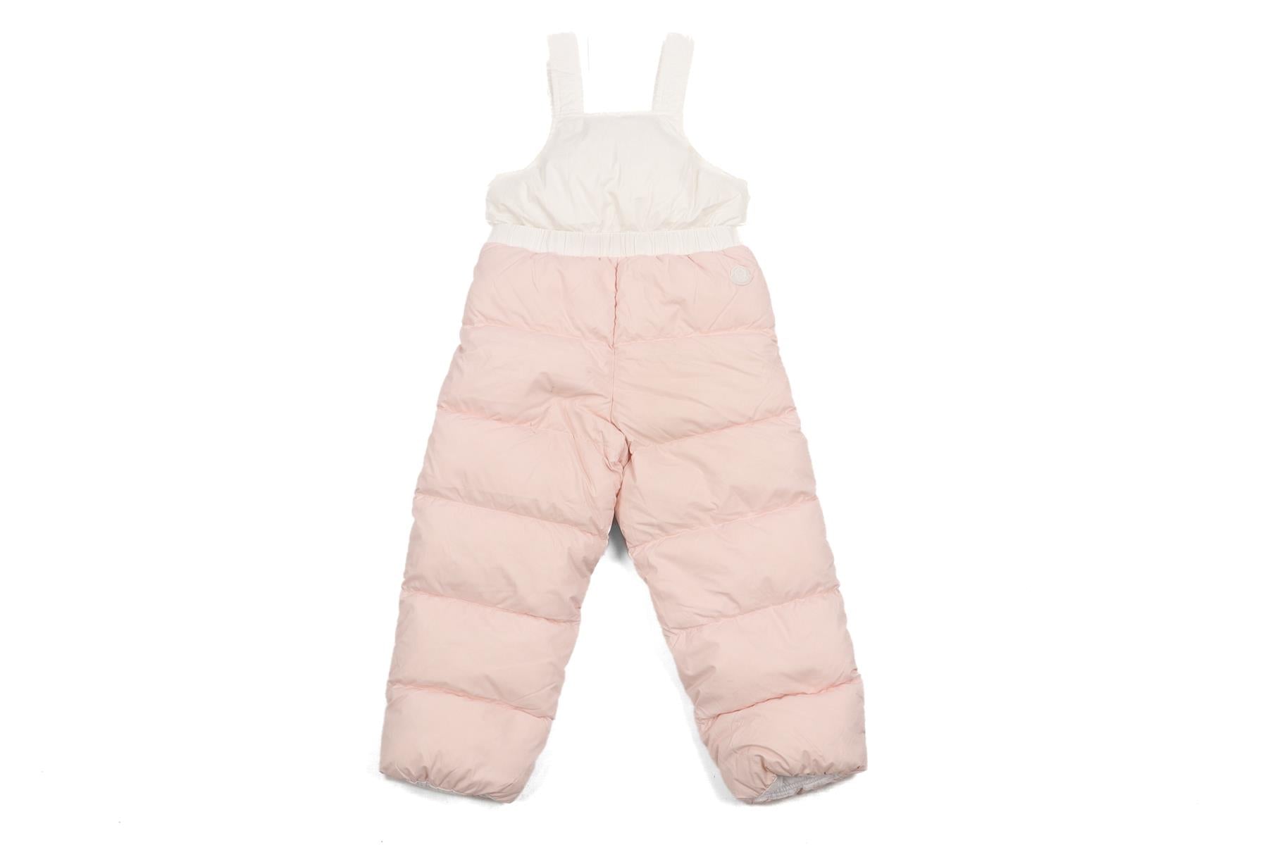 MONCLER PINK KIDS GIRLS SALOPETTES 3 YEARS