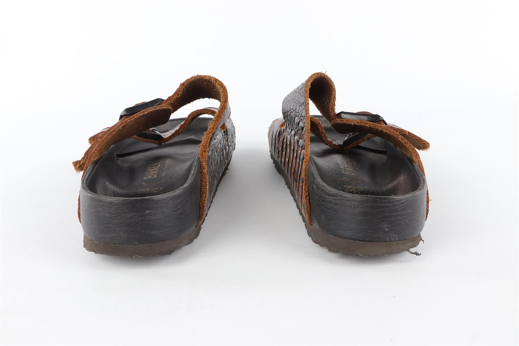 BIRKENSTOCK BROWN LEATHER SANDALS EU 38 UK 5 US 8