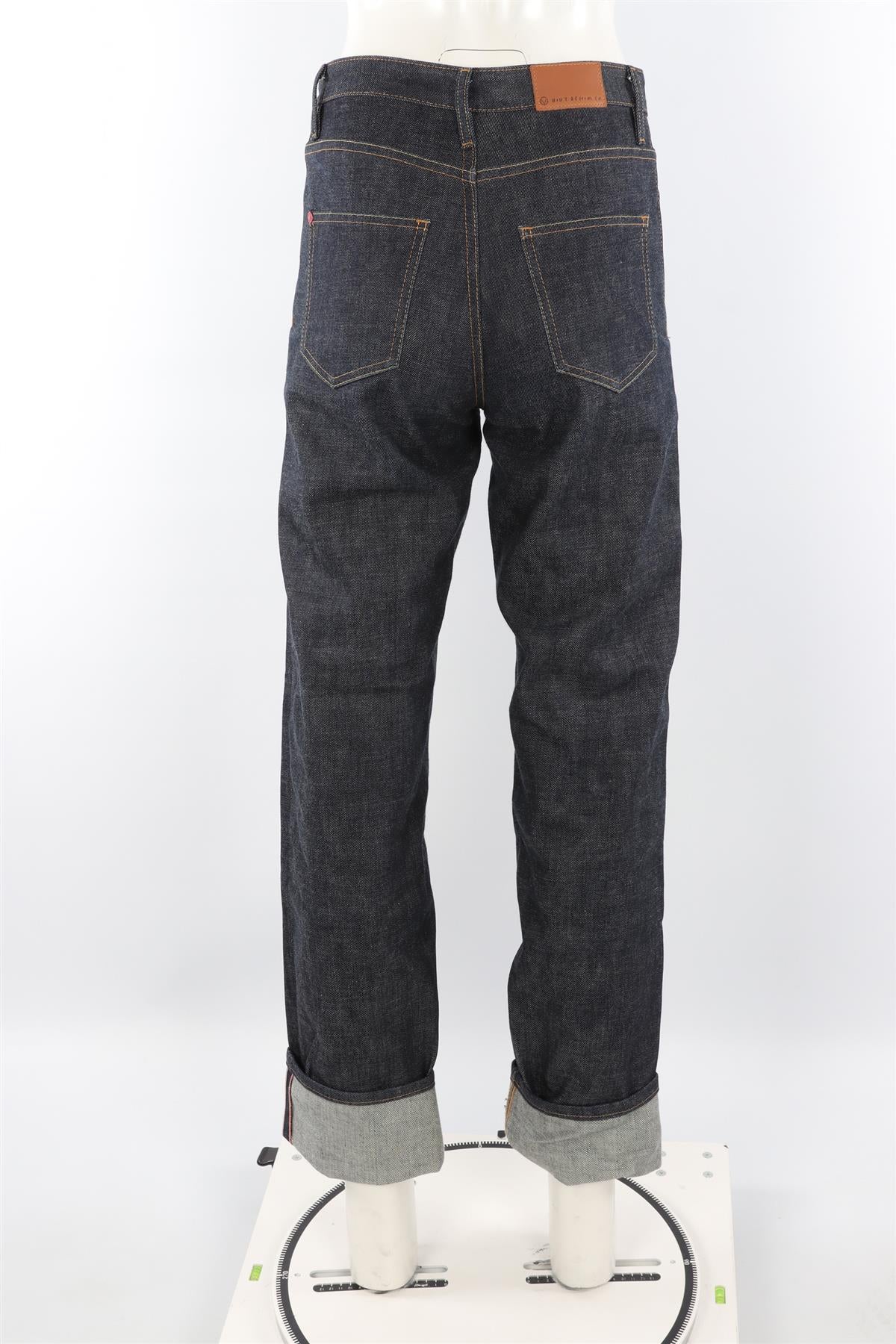 HUIT DENIM CO BLUE HIGH RISE STRAIGHT LEG JEANS W26 UK 8
