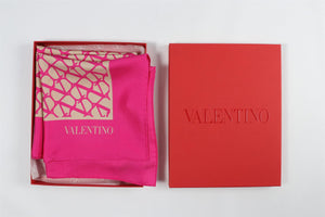 VALENTINO GARAVANI PINK SILK SCARF