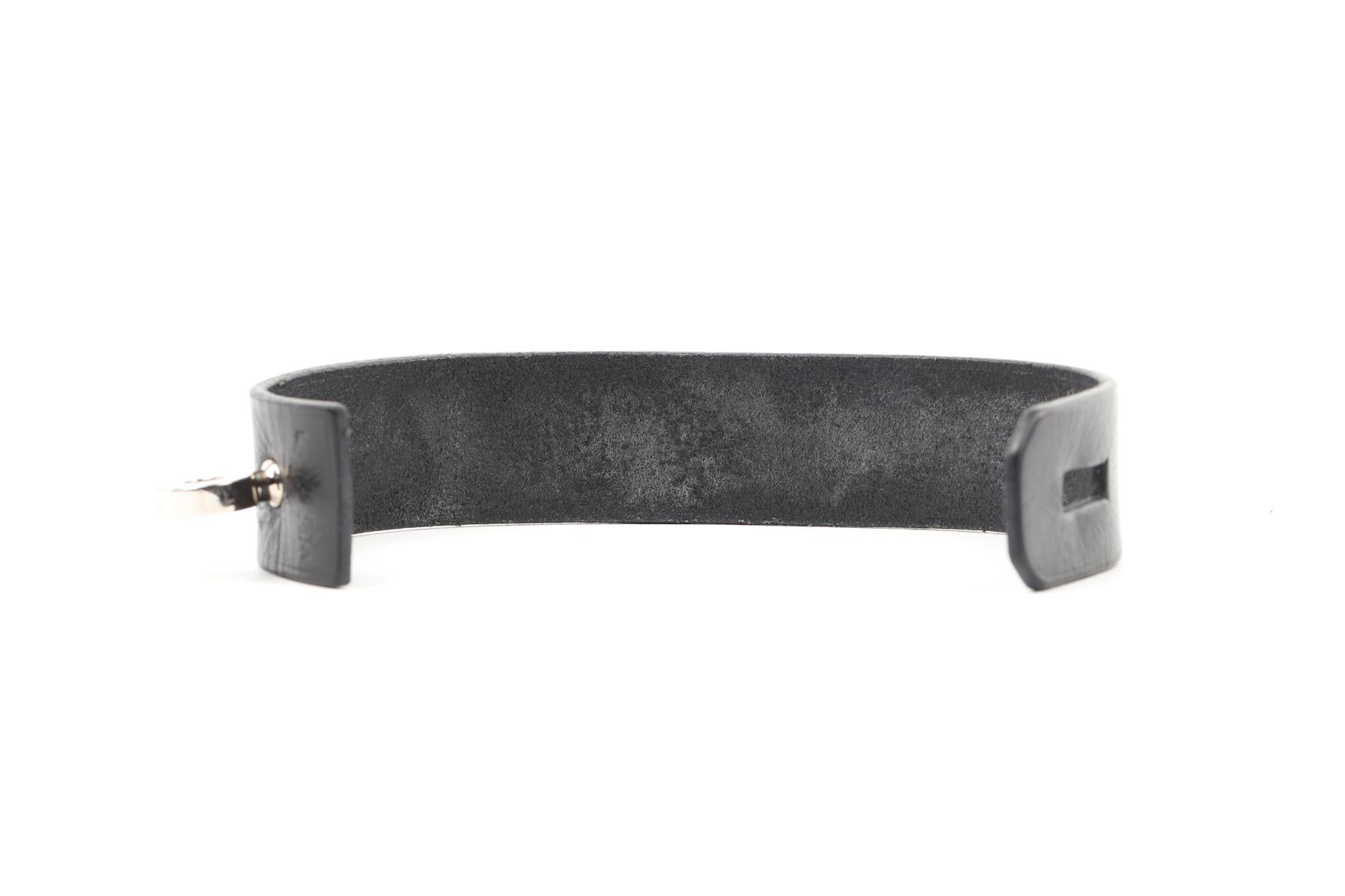 HERMÈS BLACK 2014 HIP HOP LEATHER BRACELET