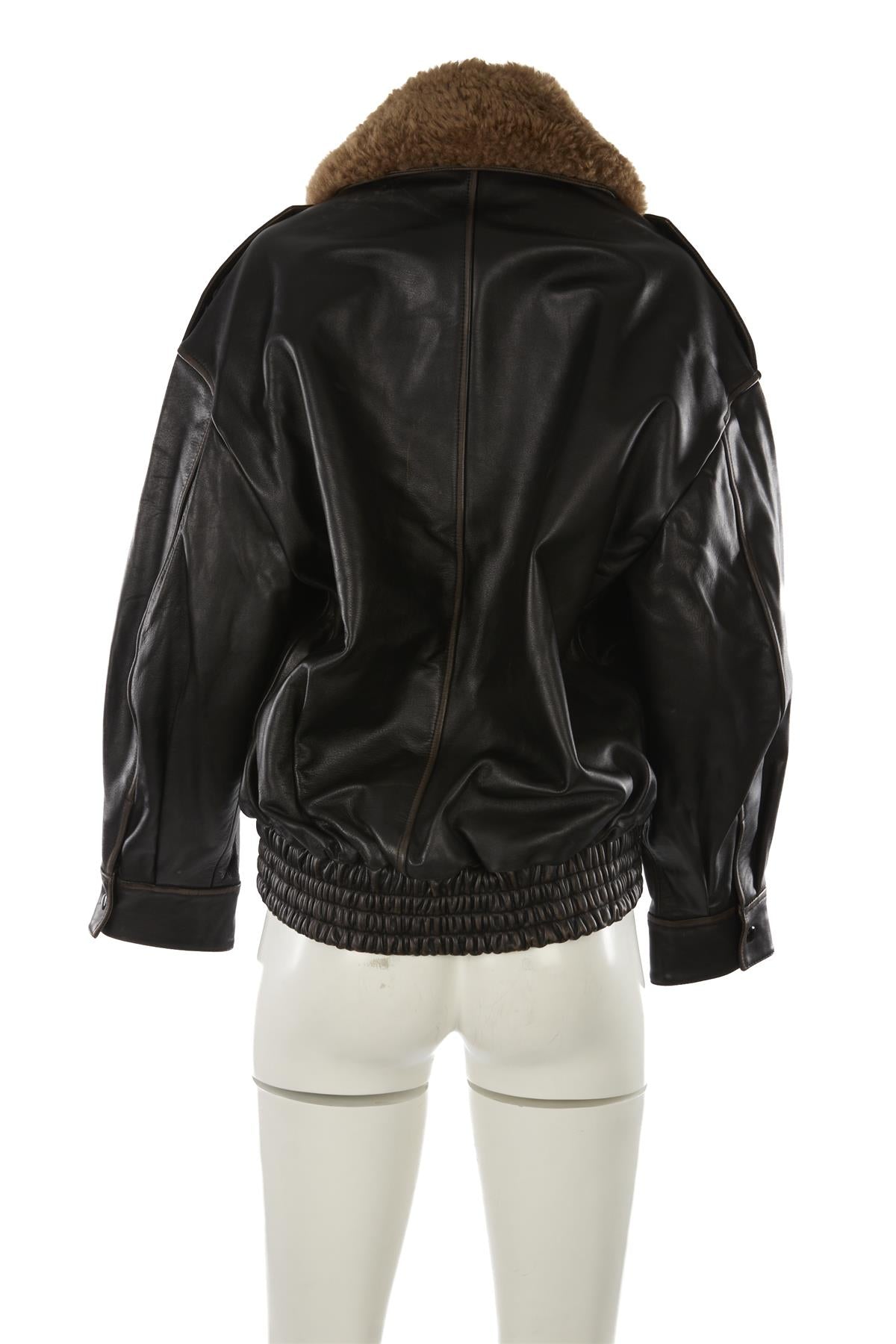 CITIZENS OF HUMANITY BROWN SANTIAGO LEATHER JACKET SMALL
