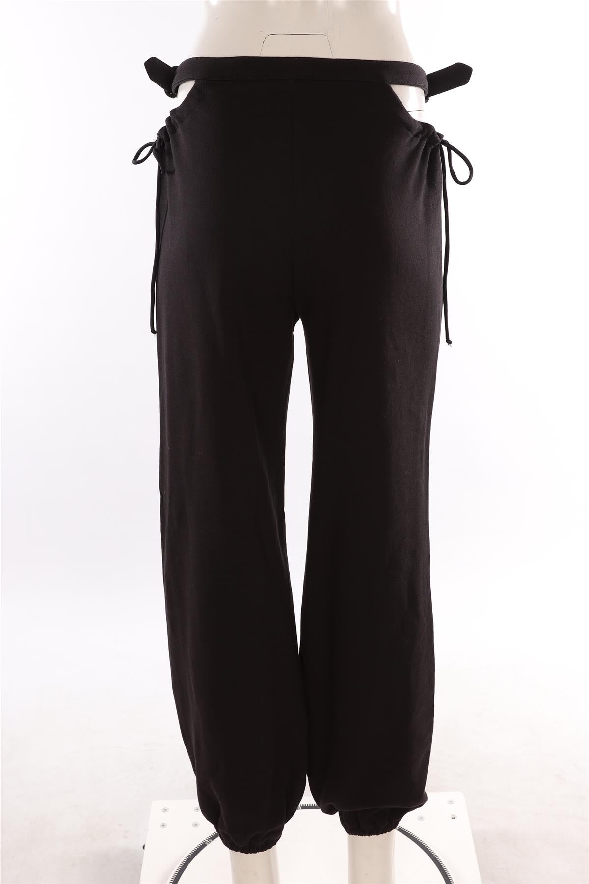 VERSACE JEANS COUTURE BLACK COTTON TRACK PANTS MEDIUM