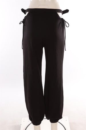 VERSACE JEANS COUTURE BLACK COTTON TRACK PANTS MEDIUM