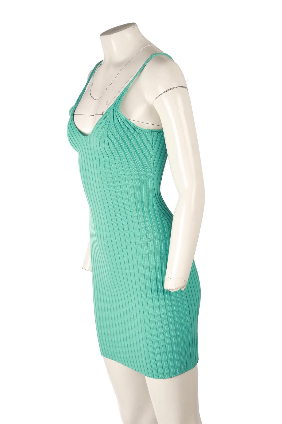 T BY ALEXANDER WANG BLUE KNIT MINI DRESS SMALL