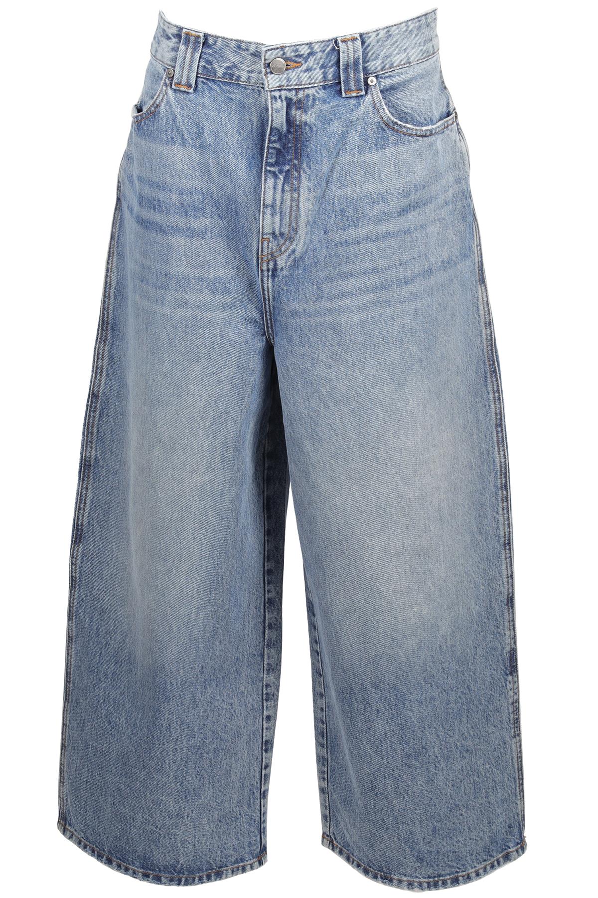 KHAITE BLUE HIGH RISE WIDE LEG JEANS W 29 UK 10-12