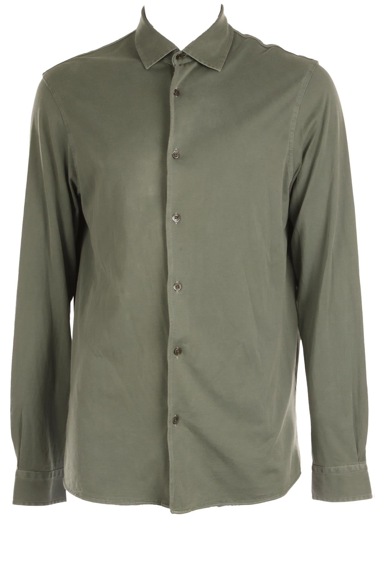 THOM SWEENEY GREEN MEN'S COTTON SHIRT XLARGE
