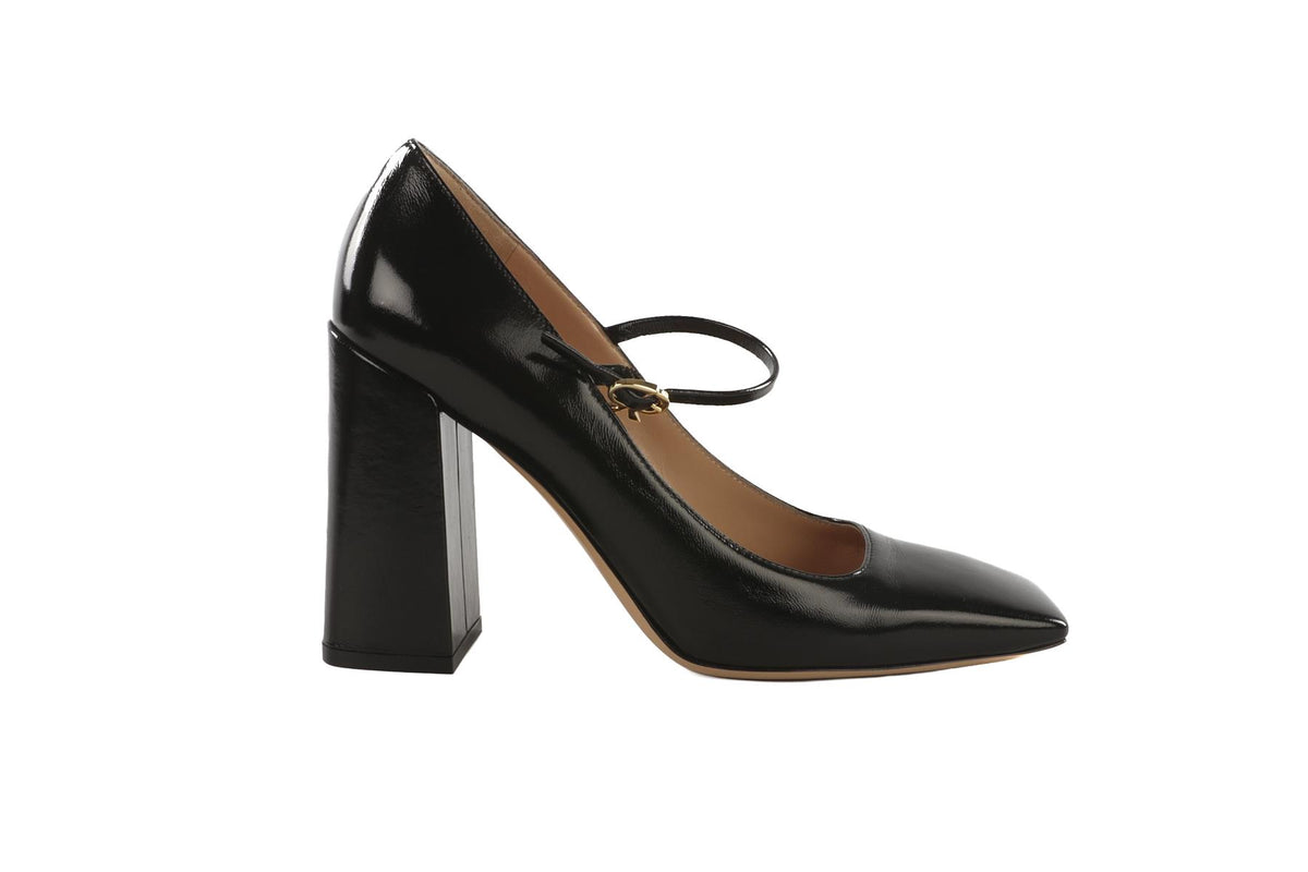 GIANVITO ROSSI BLACK LEATHER PUMPS EU 39 UK 6
