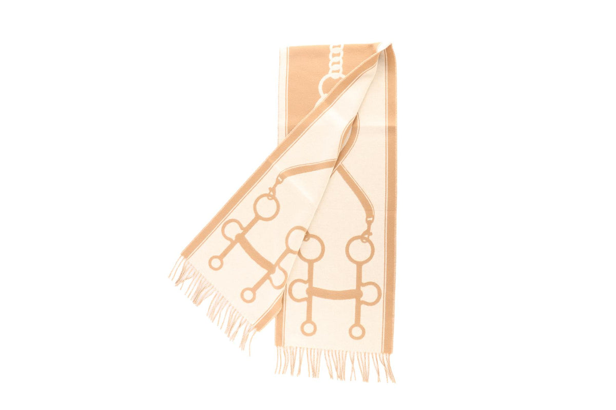 HERMÈS BEIGE CASAQUE MORS CASHMERE SCARF