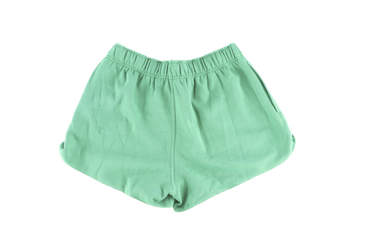 LULULEMON GREEN COTTON SHORTS SMALL