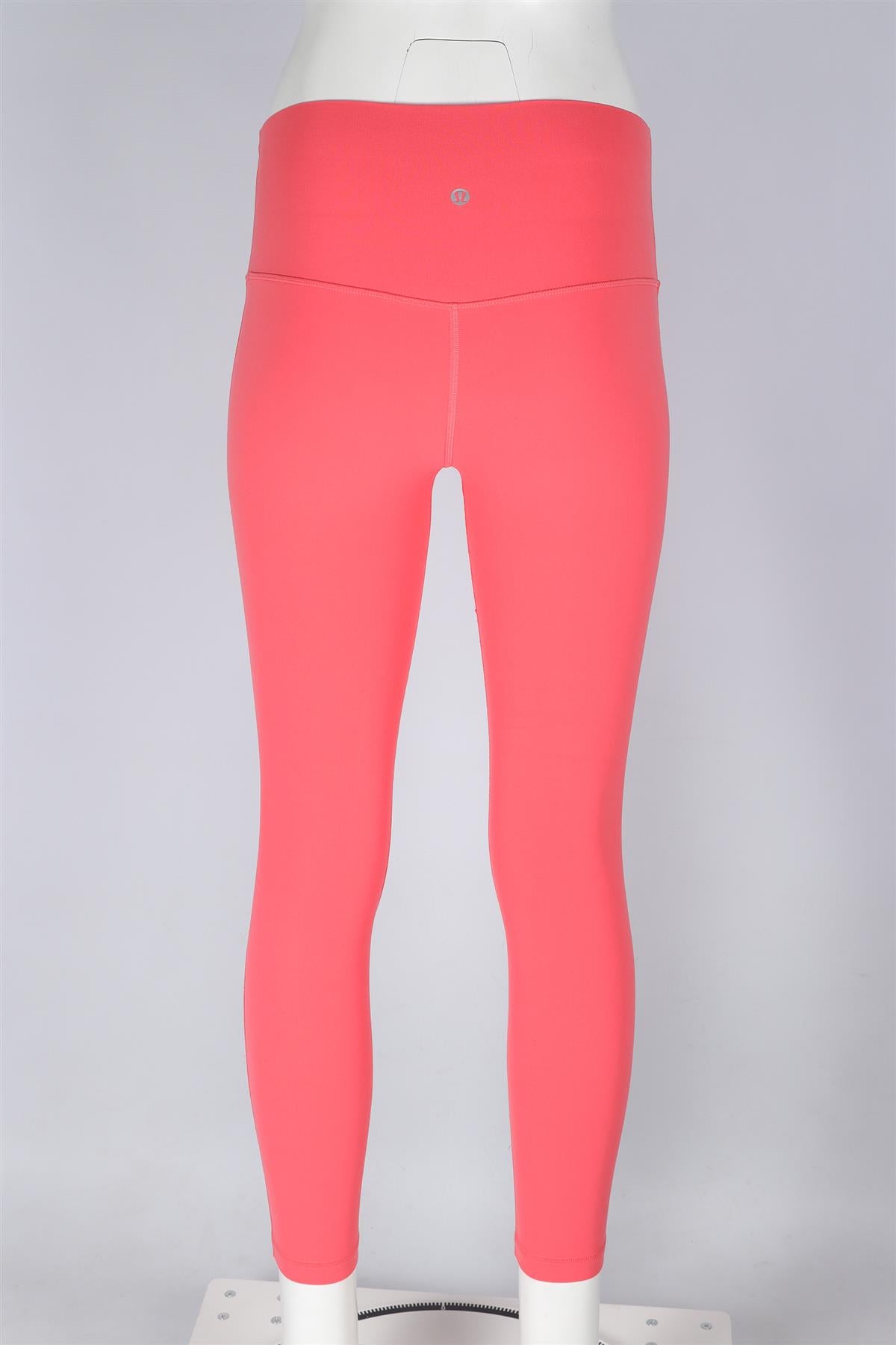 LULULEMON DESERT RED JERSEY LEGGINGS UK 4