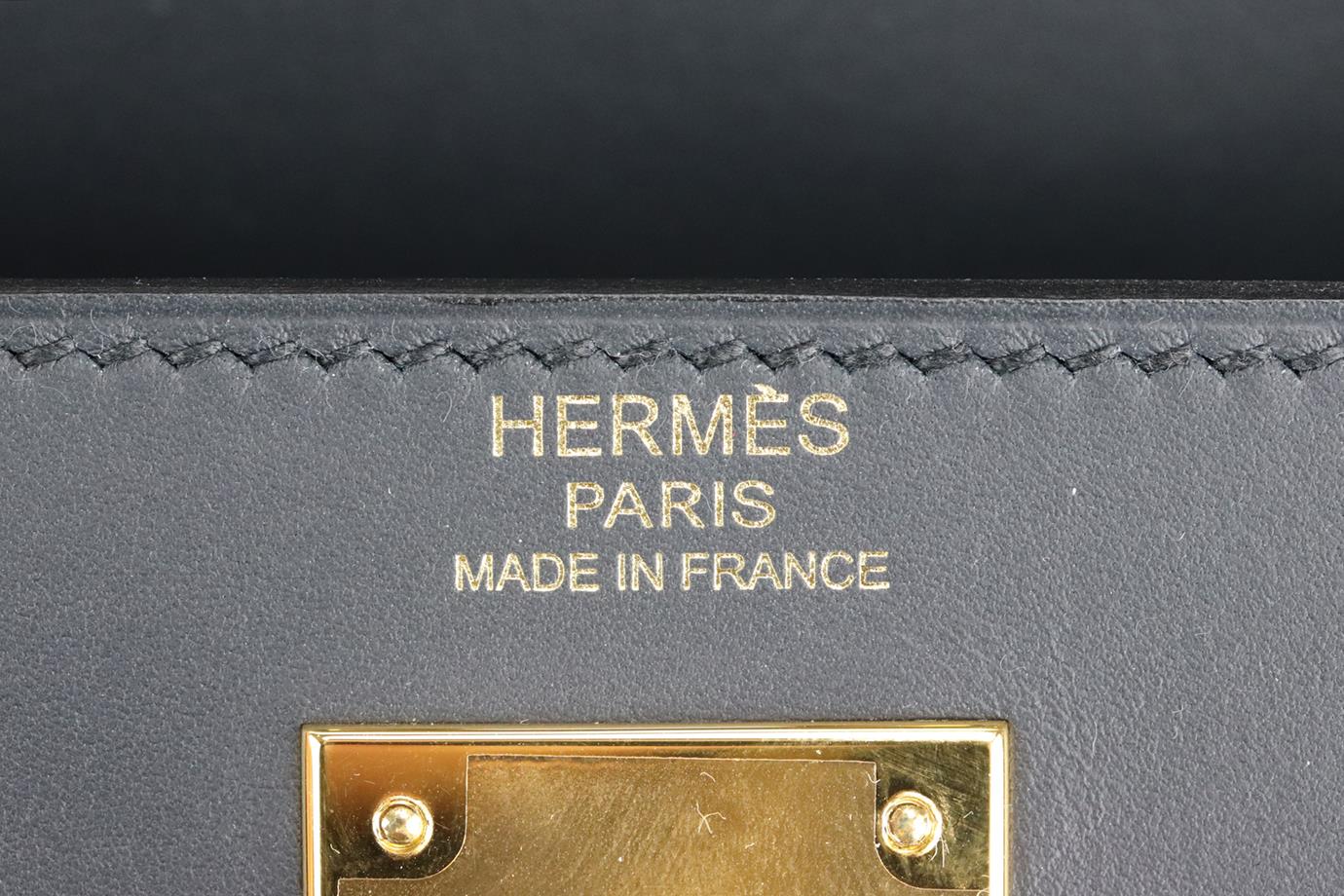 HERMÈS 2015 KELLY SELLIER 32CM SOMBRERO LEATHER BAG