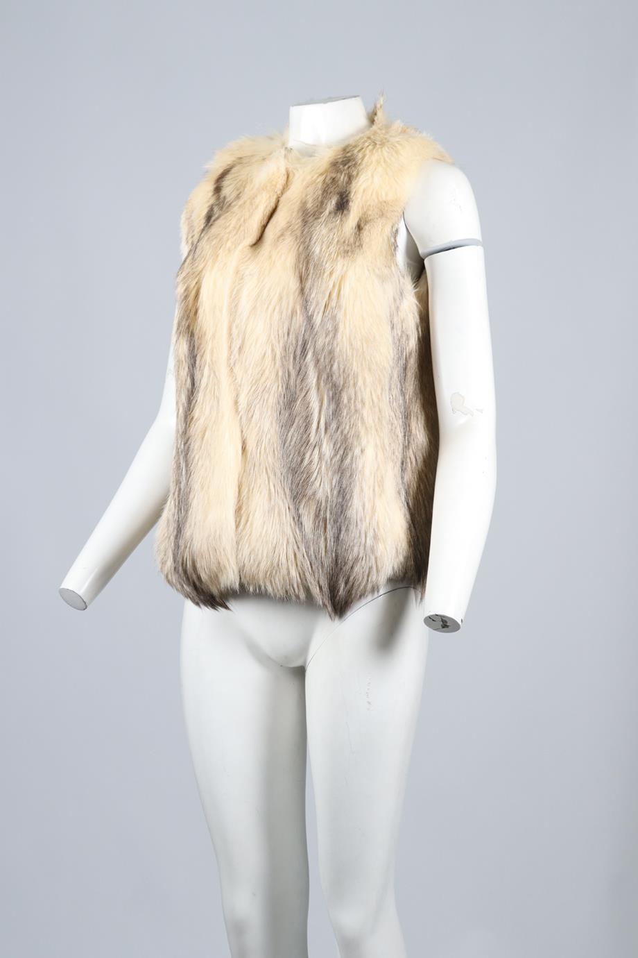 DEREK LAM FOX FUR GILET US 4 UK 8