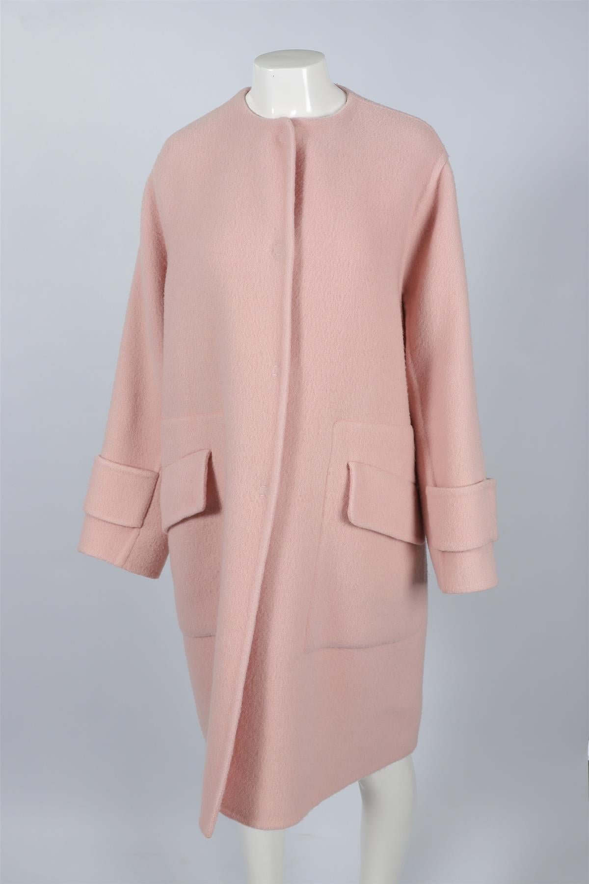 ROKSANDA PINK WOOL COAT SMALL