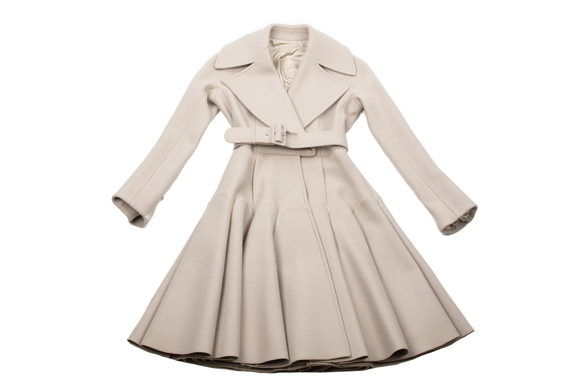 ALAÏA GREY WOOL COAT FR 38 UK 10