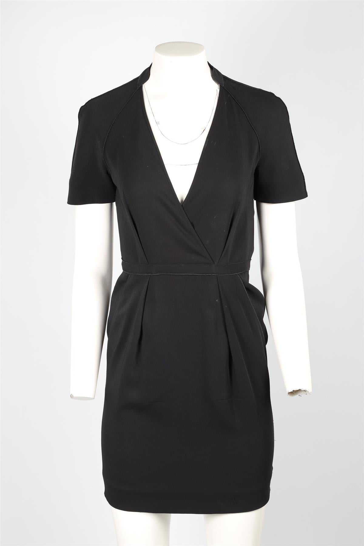 STELLA MCCARTNEY BLACK CREPE MINI DRESS IT 38 UK 6