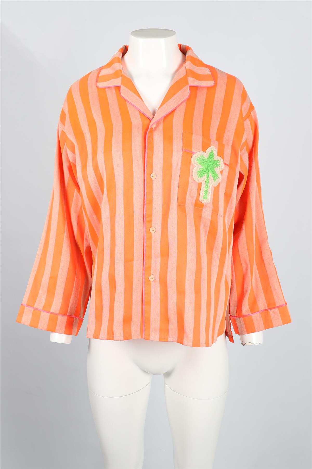 MIRA MIKATI ORANGE COTTON SHIRT EU 34 UK 6