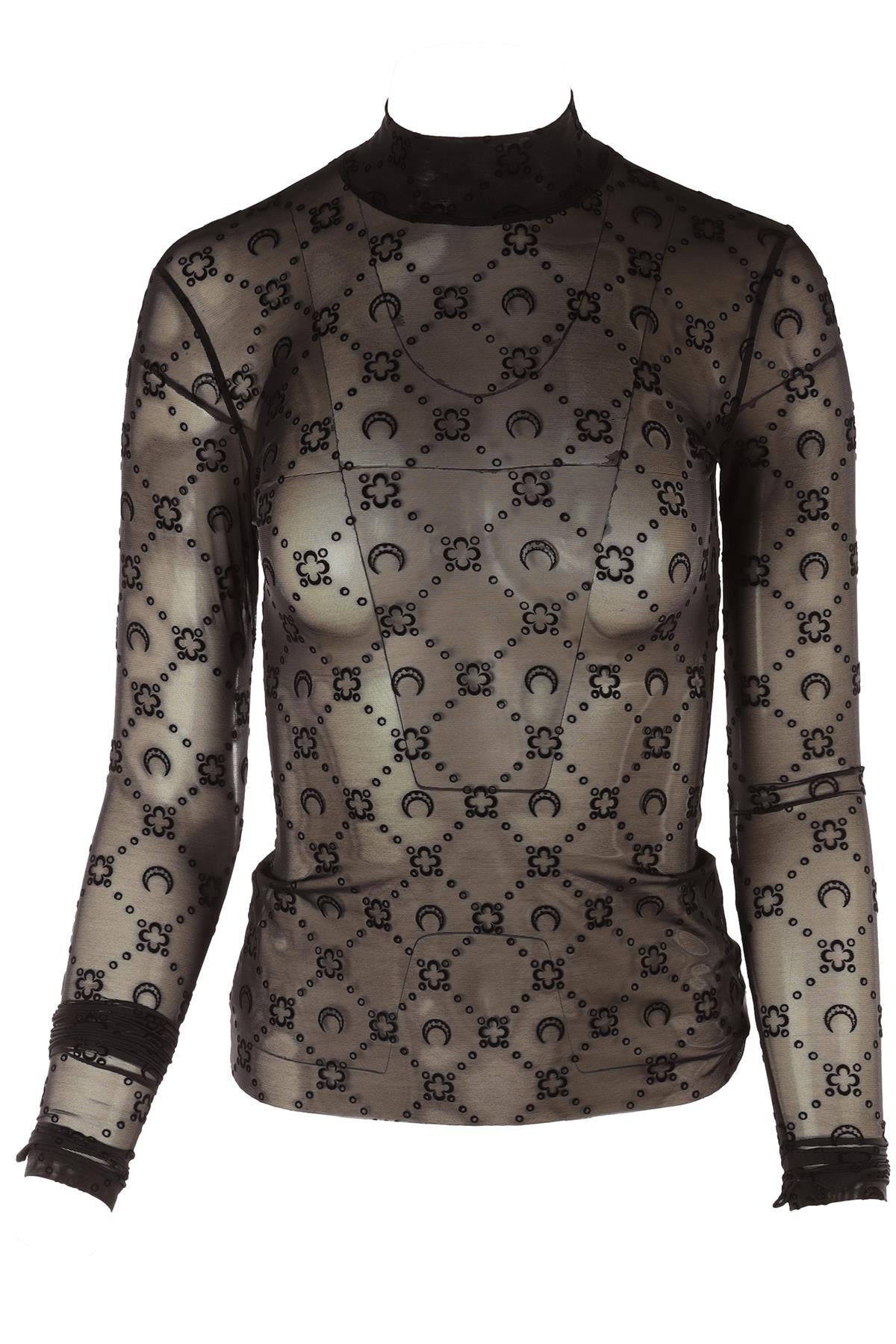 MARINE SERRE BLACK MESH TOP SMALL