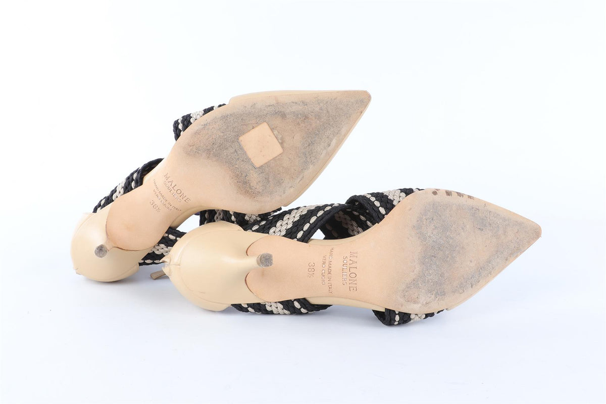 MALONE SOULIERS + ROKSANDA BEIGE LEATHER PUMPS EU 38.5 UK 5.5 US 8.5