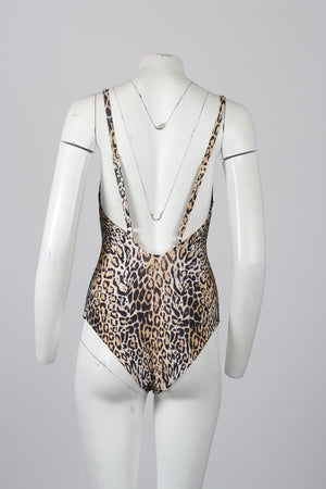 MELISSA ODABASH LEOPARD PRINT SWIMSUIT UK 10