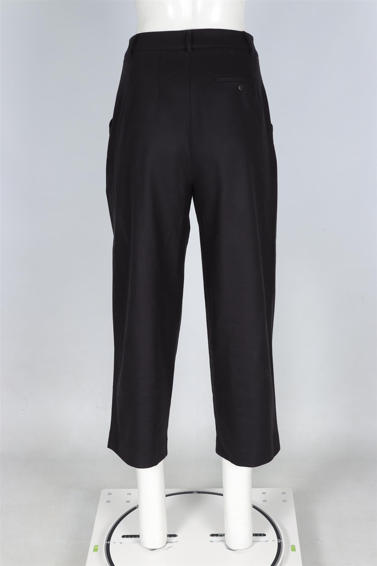 CHINTI & PARKER NAVY WOOL WIDE LEG PANTS UK 6